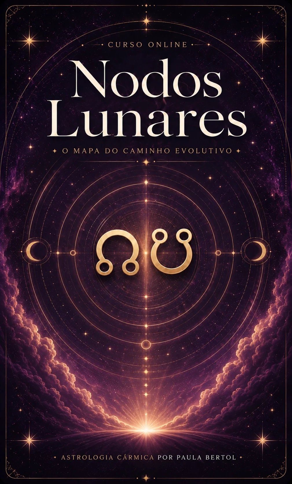 Capa do Curso Nodos Lunares: o mapa do caminho evolutivo